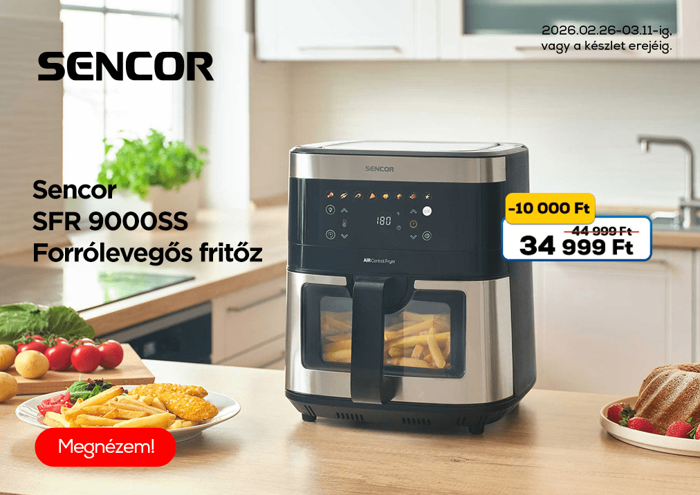 Sencor SFR 9000SS Forrólevegős fritőz