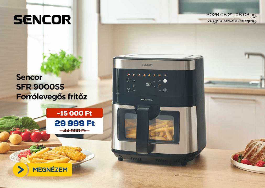 Sencor SFR 9000SS Forrólevegős fritőz