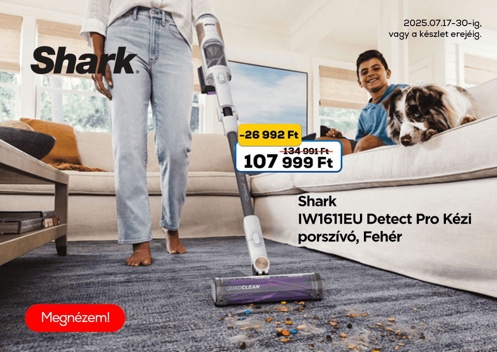 Shark IW1611EU Detect Pro Kézi porszívó, Fehér