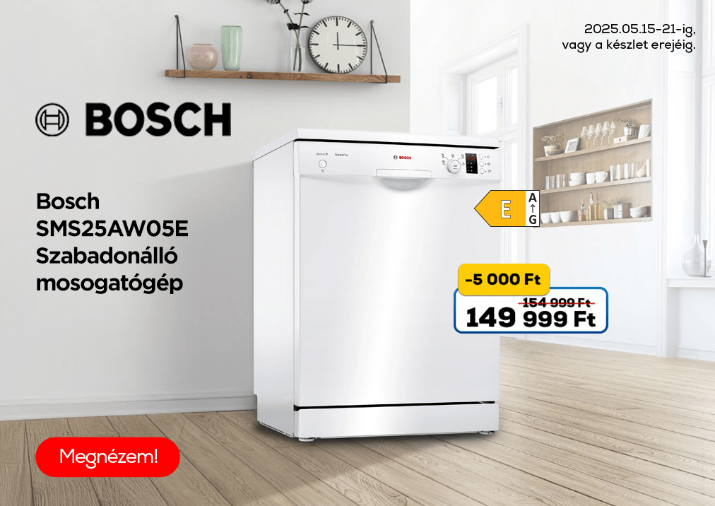 Bosch SMS25AW05E Szabadonálló mosogatógép
