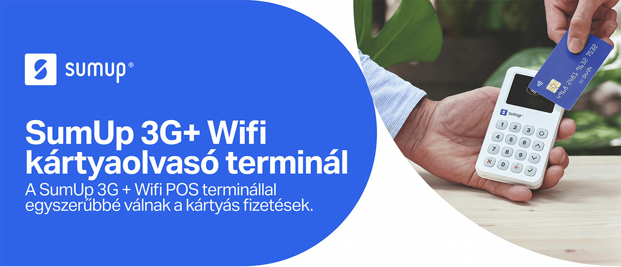 SumUp 3G+ Wifi kártyaolvasó terminál