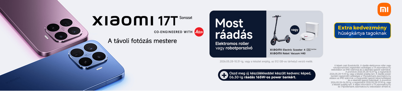 Xiaomi 17T sorozat a fotózás mestere megérkezett!