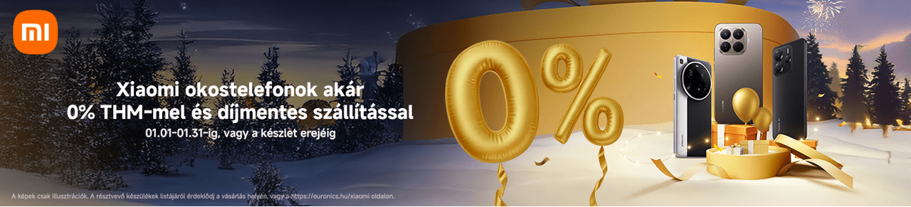 Xiaomi okostelefonok akár 0% THM-mel és díjmentes szállítással