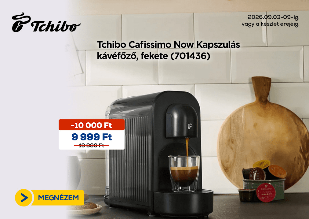 Tchibo Cafissimo Now Kapszulás kávéfőző, fekete