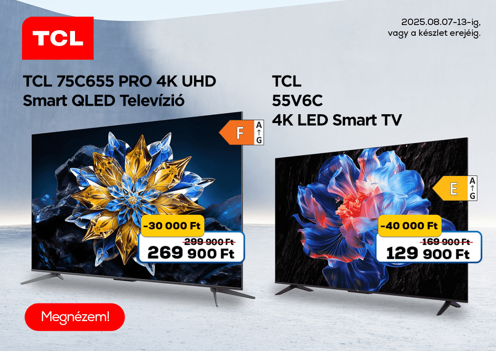 TCL 75C655 PRO 4K UHD Smart QLED Televízió