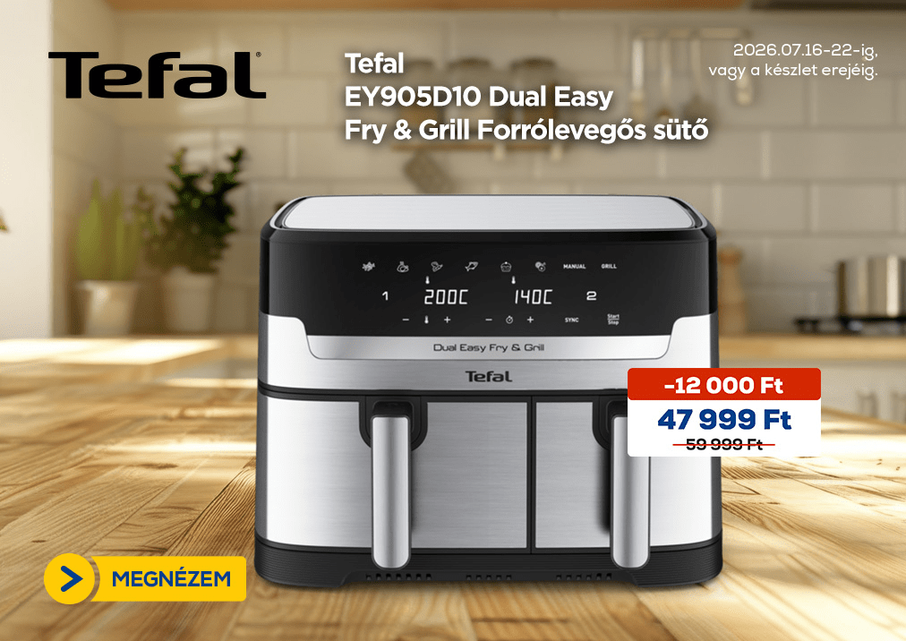 Tefal EY905D10 Dual Easy Fry & Grill Forrólevegős sütő