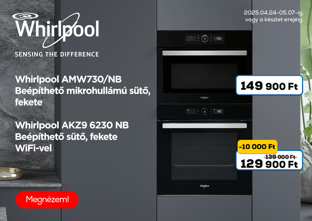 Whirlpool AMW730/NB Beépíthető mikrohullámú sütő, fekete