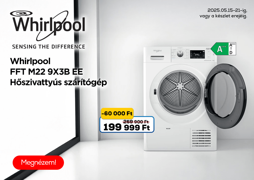 Whirlpool FFT M22 9X3B EE Hőszivattyús szárítógép