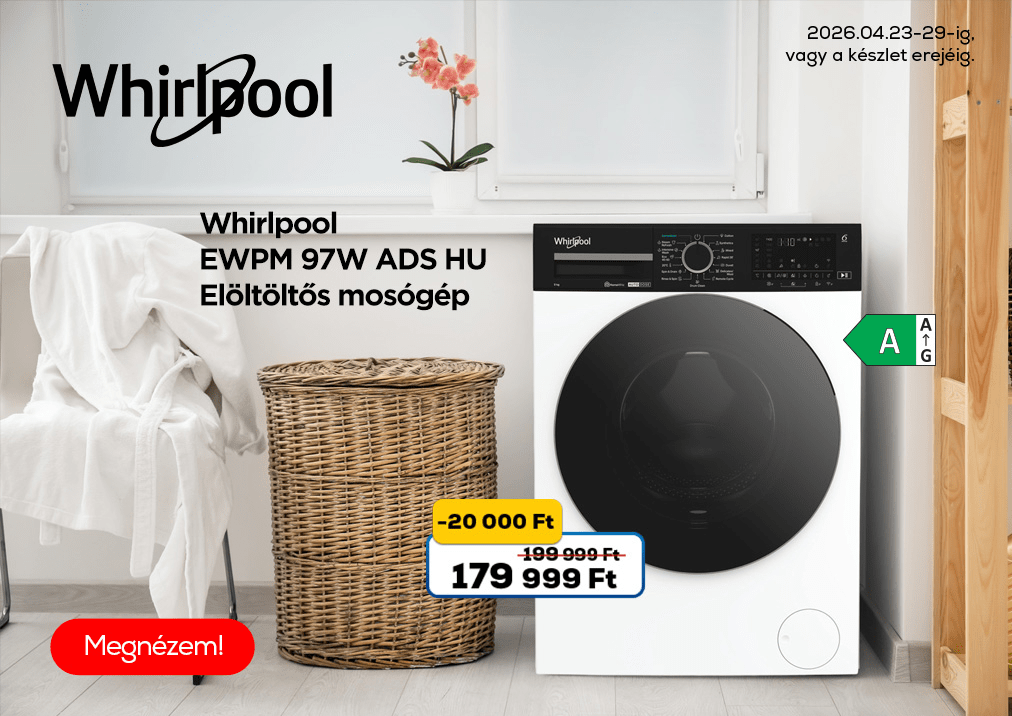 Whirlpool EWPM 97W ADS HU Elöltöltős mosógép