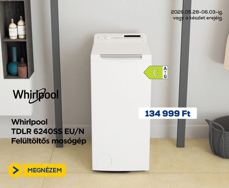 Whirlpool TDLR 6240SS EU/N Felültöltős mosógép