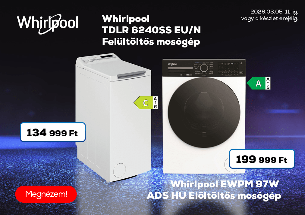 Whirlpool EWPM 97W ADS HU Elöltöltős mosógép