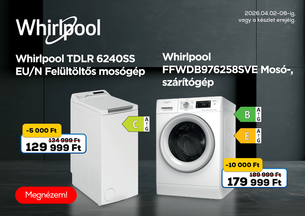 Whirlpool TDLR 6240SS EU/N Felültöltős mosógép