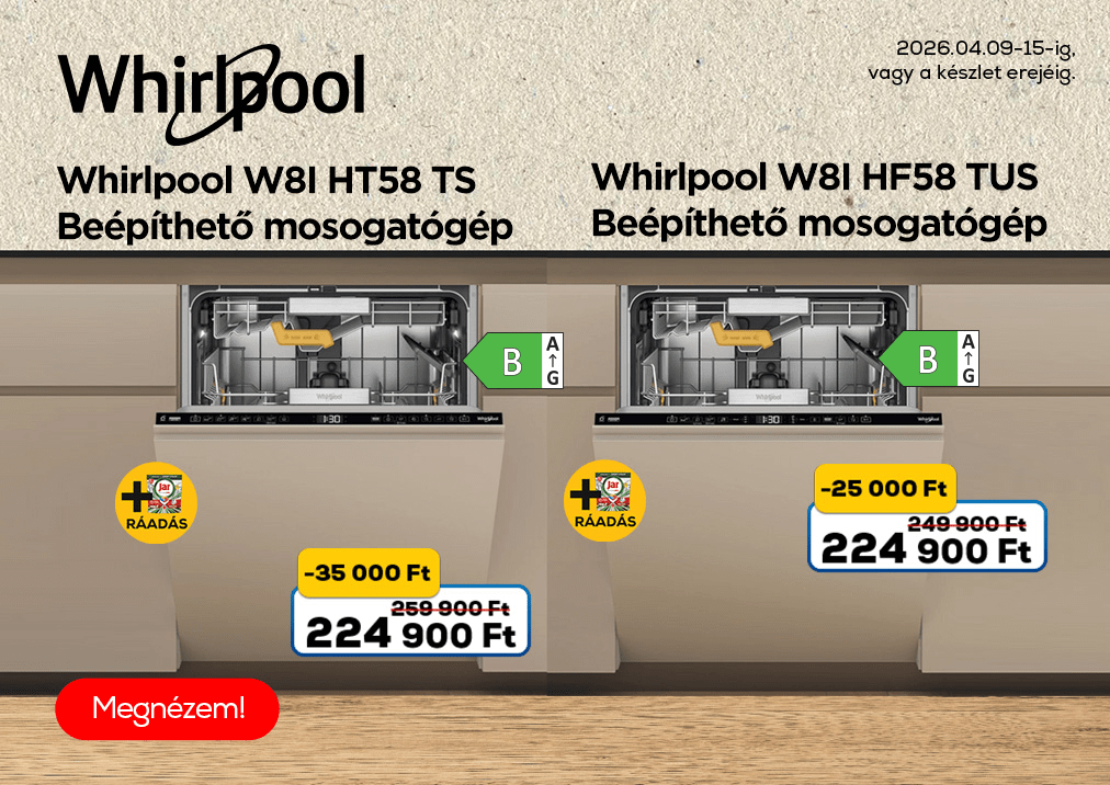 Whirlpool W8I HF58 TUS Beépíthető mosogatógép