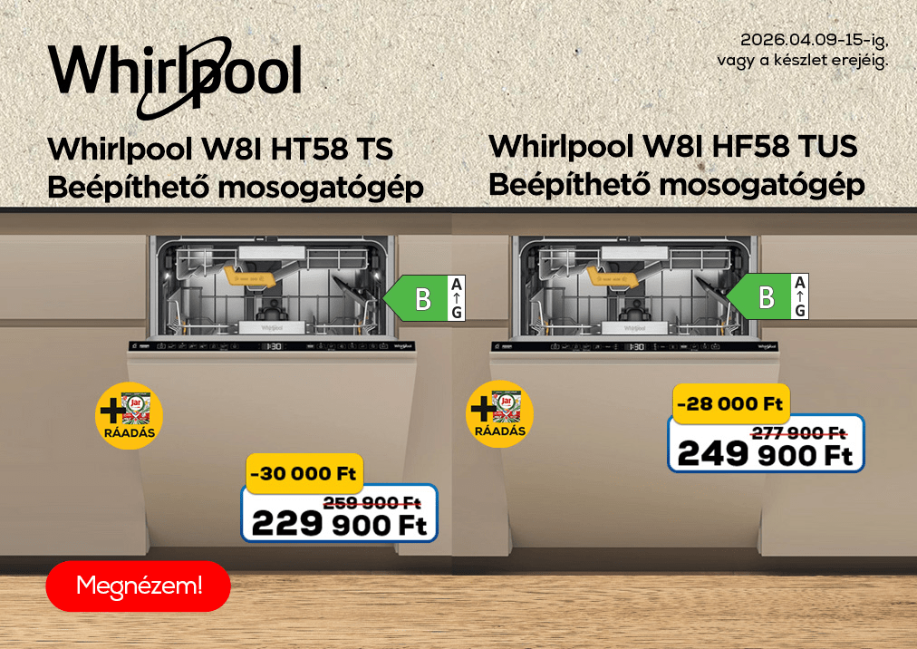 Whirlpool W8I HF58 TUS Beépíthető mosogatógép