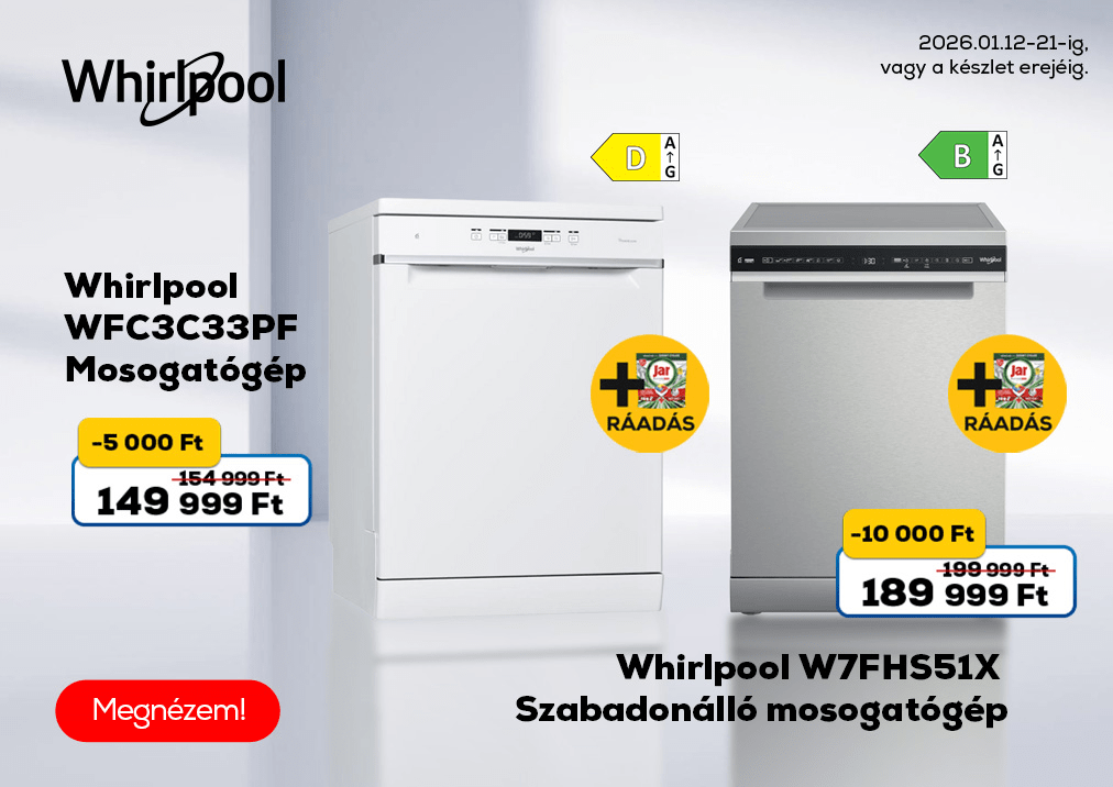 Whirlpool W7FHS51X Szabadonálló mosogatógép
