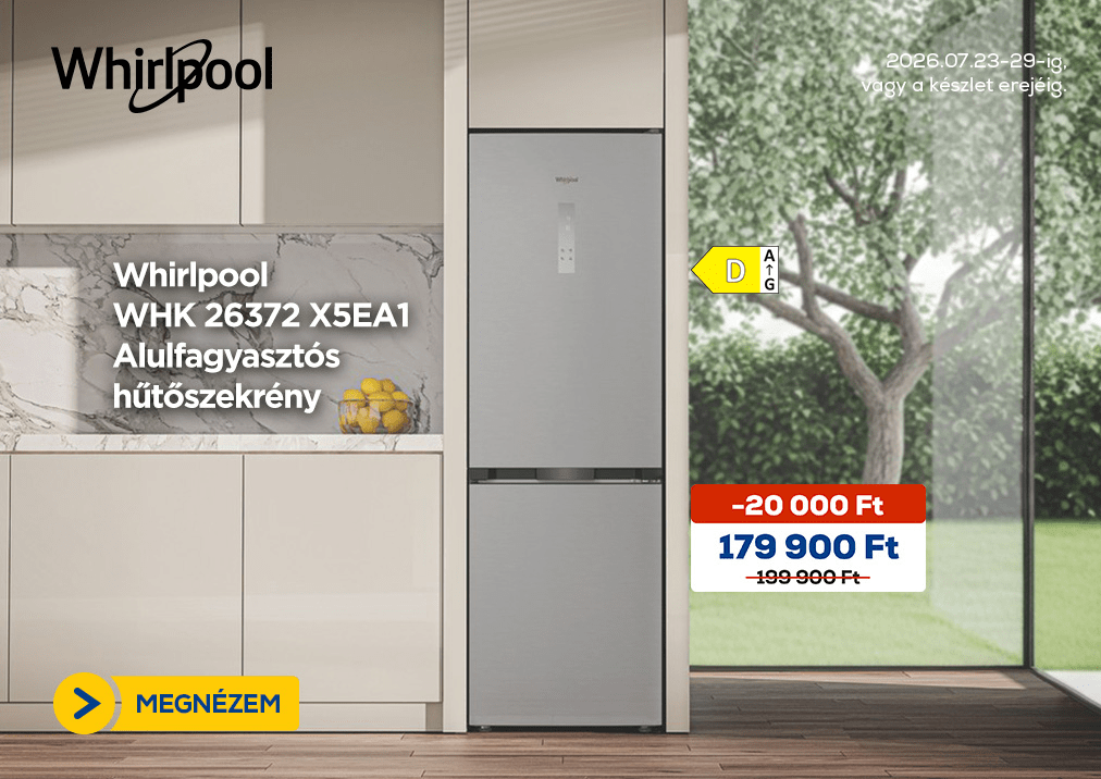 Whirlpool WHK 26372 X5EA1 Alulfagyasztós hűtőszekrény