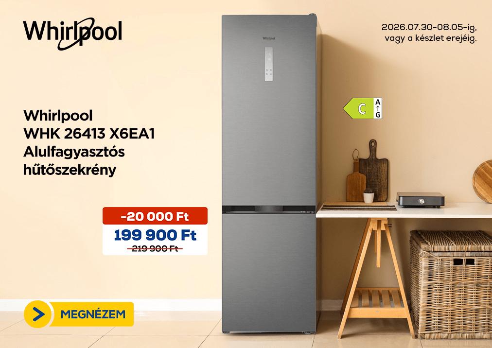 Whirlpool WHK 26413 X6EA1 Alulfagyasztós hűtőszekrény
