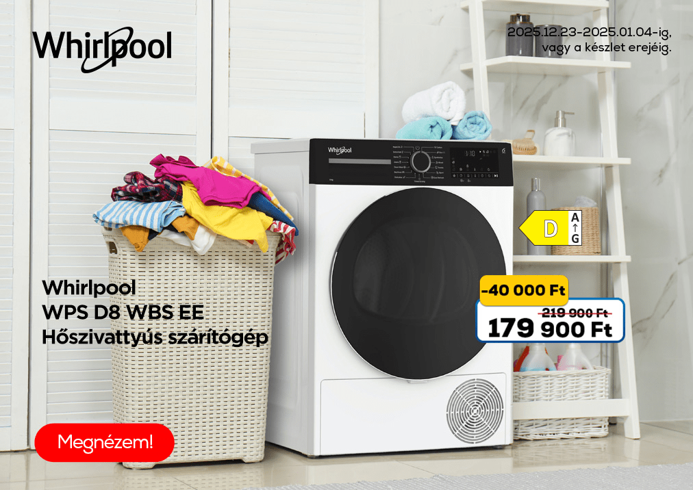 Whirlpool WPS D8 WBS EE Hőszivattyús szárítógép