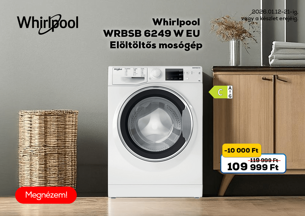 Whirlpool WRBSB 6249 W EU Elöltöltős mosógép