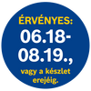 A termék árának érvényességi ideje 06.18-08.19
