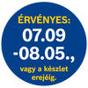 A termék érvényességének ideje 07.09-08.05