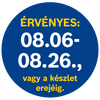 A termék árának érvényességi ideje 08.06-08.26