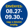 A termék árának érvényességi ideje 08.27-09.30