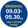 A termék árának érvényességi ideje 09.03-09.30