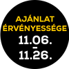Az ajánlat 11.06-11.26, de legfeljebb a készlet erejéig érvényes.