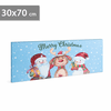 LED-es fali kép Merry Christmas 70x30 cm