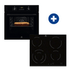 Electrolux EOF3H50BK Beépíthető sütő + Electrolux EHF6241FOK Beépíthető kerámia főzőlap