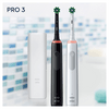 Oral-B PRO3 3900 Elektromos fogkefe Cross Action 2 db, Fekete / Fehér Oral-B PRO3 3900 Elektromos fogkefe Cross Action 2 db, Fekete / Fehér