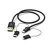 Hama 183304 MicroUSB / Type-C / Lightning kábel, 1,5m Hama 183304 MicroUSB / Type-C / Lightning kábel, 1,5m