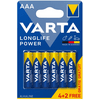 VARTA LONGLIFE POWER mikro/ AAA/ LR03 baterija BL4+2 VARTA LONGLIFE POWER mikro/ AAA/ LR03 baterija BL4+2
