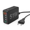Hama 210536 1xQC3.0, 3xUSB-A, 1xUSB-C, PD/QC, 5 PORT, 51W Hálózati töltő Hama 210536 1xQC3.0, 3xUSB-A, 1xUSB-C, PD/QC, 5 PORT, 51W Hálózati töltő