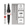 EMOS Standard LED sorolható karácsonyi füzér – jégcsapok, 2,5 m, kültéri, hidegfehér (D1CC01)