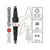 EMOS Standard LED sorolható karácsonyi csillag, 28.5 cm, meleg fehér, időzítő, IP44 (D1ZW01)