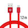 Swissten adat- és töltőkábel textil bevonattal, USB-USB-C, 1,2 m, piros (71521206) Swissten adat- és töltőkábel textil bevonattal, USB-USB-C, 1,2 m, piros (71521206)