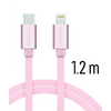 Swissten adat- és töltőkábel textil bevonattal, USB-C-Lightning, 1,2 m, rozé arany (71525205) Swissten adat- és töltőkábel textil bevonattal, USB-C-Lightning, 1,2 m, rozé arany (71525205)