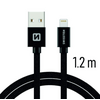 Swissten podatkovni i kabel za punjenje s tekstilnim premazom, USB/lightning, 1,2 m crni (71523201) Swissten podatkovni i kabel za punjenje s tekstilnim premazom, USB/lightning, 1,2 m crni (71523201)
