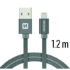 Swissten podatkovni i kabel za punjenje s tekstilnim premazom, USB/lightning, 1,2 m sivi (71523202) Swissten podatkovni i kabel za punjenje s tekstilnim premazom, USB/lightning, 1,2 m sivi (71523202)