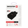 Swissten Hálózati Töltő adapter, 1 USB port, 1 A, fekete (22035000)