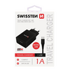 Swissten Hálózati töltőadapter + Mikro USB kábel, fekete (22062000)