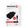 Swissten Hálózati töltőadapter + Type-C kábel, fekete (22064000)