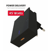 Swissten USB-C Power Delivery 45W Hálózati Gyorstöltő, fekete (22050300)