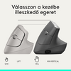 Logitech Lift vertikális egér, homokszín (910-007771)