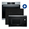 Bosch HBG635NS1 Beépíthető sütő + Bosch PUE611FB1E Beépíthető indukciós főzőlap + Bosch BEL554MS0 Beépíthető mikrohullámú sütő Bosch HBG635NS1 Beépíthető sütő + Bosch PUE611FB1E Beépíthető indukciós főzőlap + Bosch BEL554MS0 Beépíthető mikrohullámú sütő