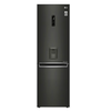 alulfagy.hűtő, 340l, fekete, italadagoló