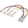 4pin Molex 4x3pin ventilátor kábel