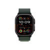 Apple Watch Ultra 2 GPS + Cellular, 49 mm-es fekete titántok, sötétzöld alpesi pánt, S (MX4Q3CM/A)